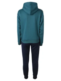 Aki Completo tuta da donna full zip con cappuccio - ottanio