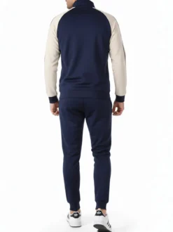 Aki Completo tuta da uomo full zip con interno felpato - blu scuro