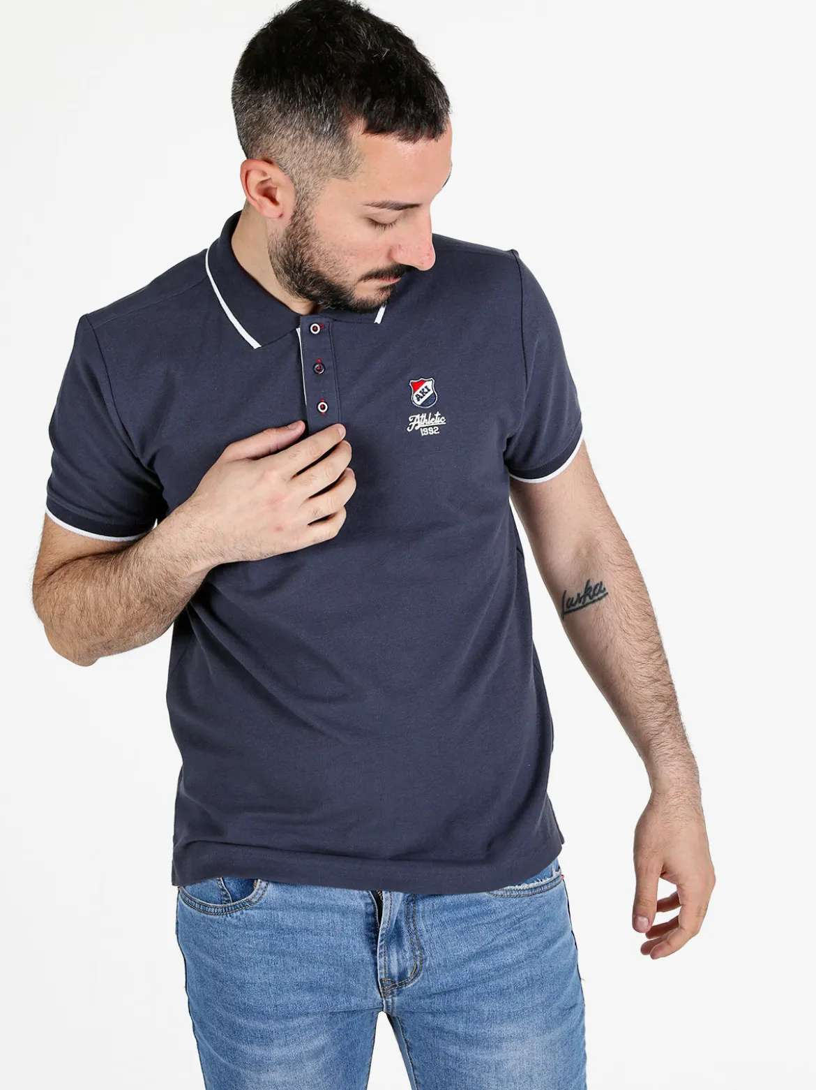 Aki Polo da uomo in cotone a maniche corte