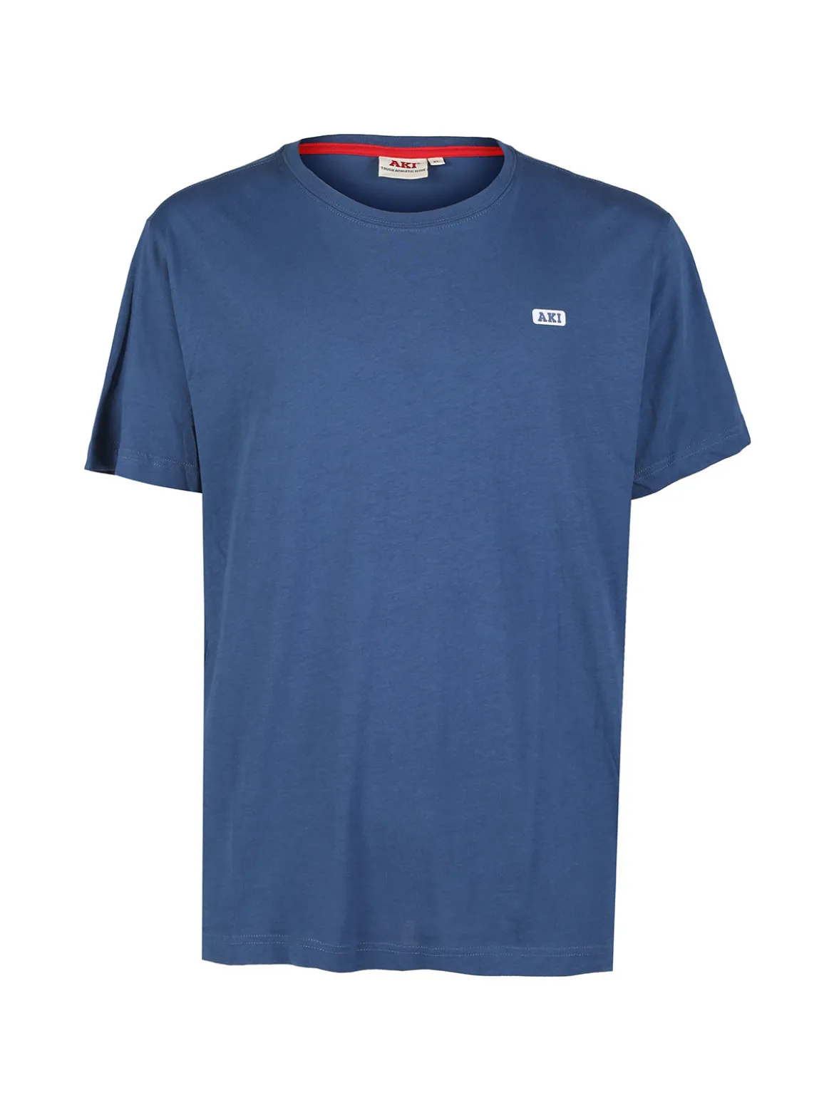 Aky T-shirt uomo in cotone tinta unita - blu