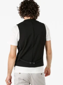 Andy Don B Gilet casual da uomo con bottoni - nero