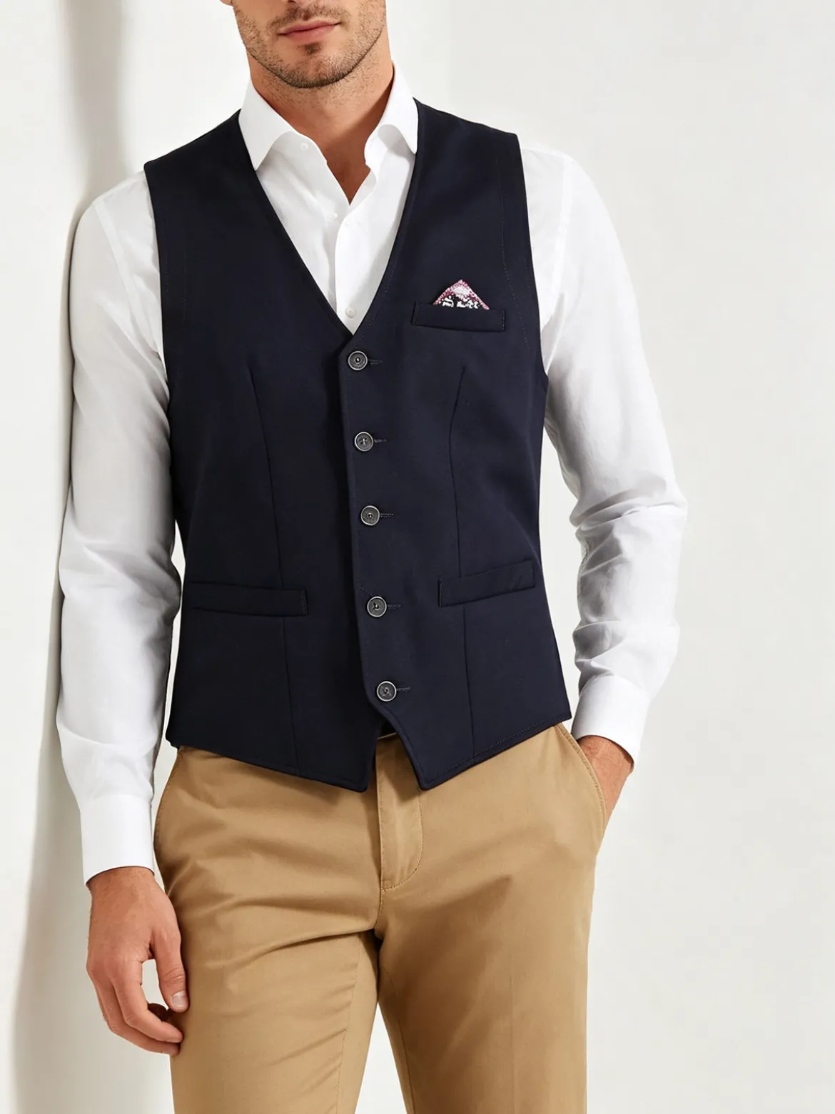 Andy Don B Gilet classico da uomo con bottoni