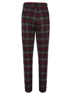 Andy Don B Pantalone uomo tartan in misto lana