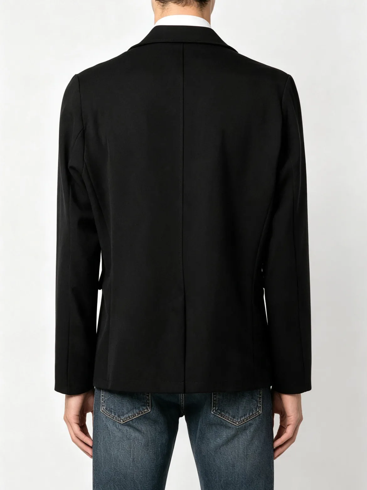 Ange Wear Blazer da uomo leggero con bottoni - nero