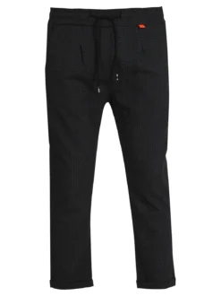 Ange Wear Pantaloni casual da uomo con culisse e risvolto