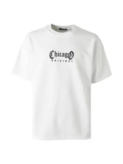 Ange Wear T-shirt oversize da uomo a nido d'ape - bianco