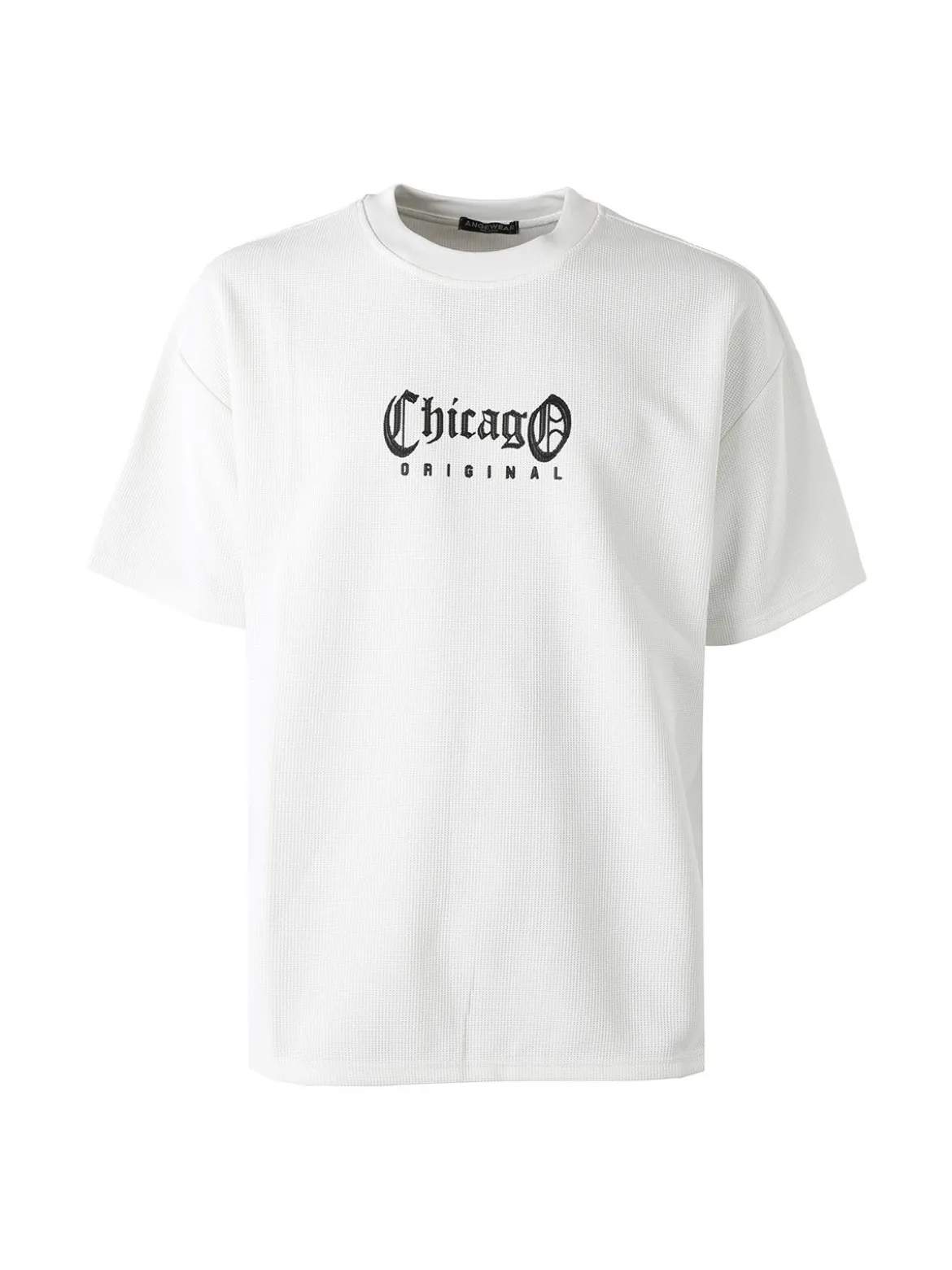 Ange Wear T-shirt oversize da uomo a nido d'ape - bianco