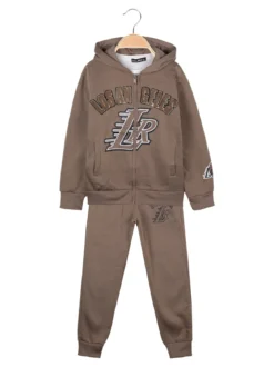 Armata Militare Completo 3 pezzi da bambino con cappuccio e zip - marrone
