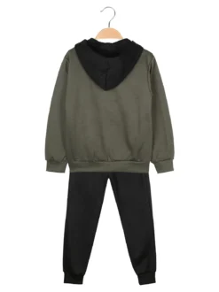 Armata Militare Completo 3 pezzi da bambino con cappuccio e zip - militare