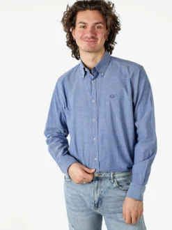 Ascot Sport Camicia da uomo in cotone a maniche lunghe - avion