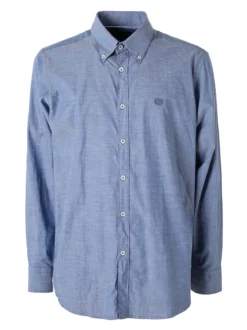 Ascot Sport Camicia da uomo in cotone a maniche lunghe - avion