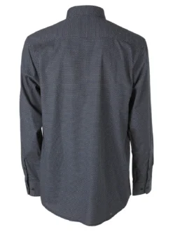 Ascot Sport Camicia da uomo in cotone a maniche lunghe con stampe - blu scuro