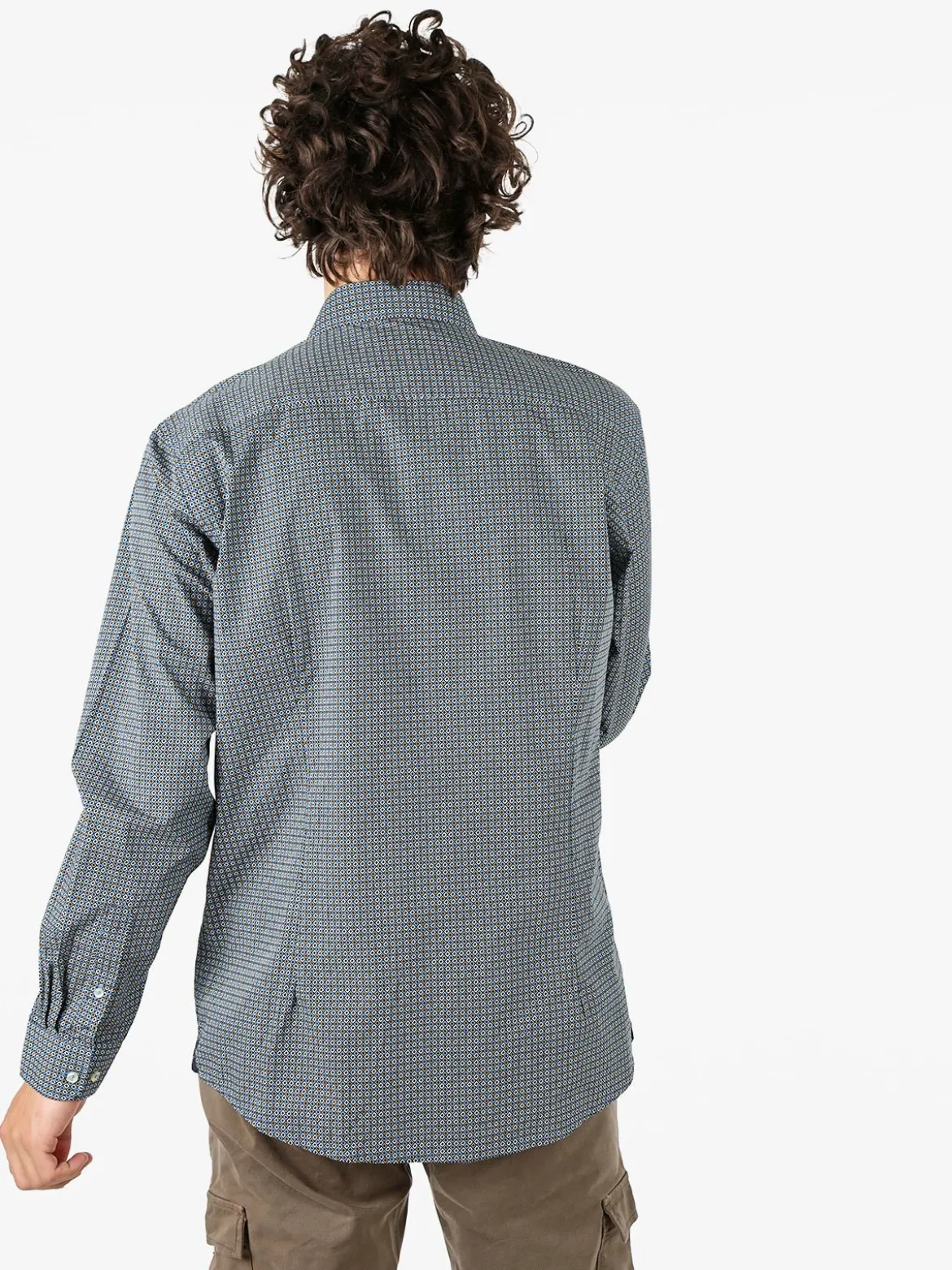 Ascot Sport Camicia da uomo in cotone a maniche lunghe con stampe - multicolore