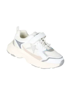 Asso Sneakers da ragazza con cinturino a strappo - bianco