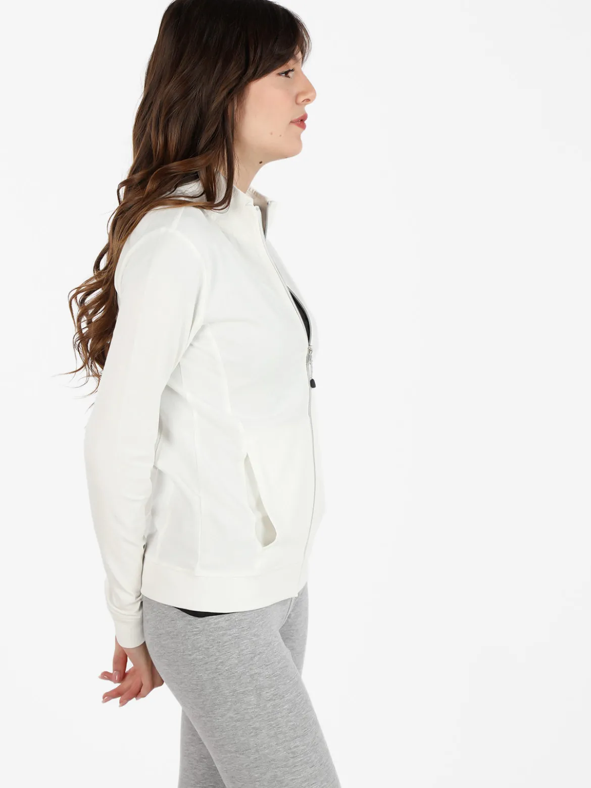 Athl Dpt Felpa donna in cotone con zip
