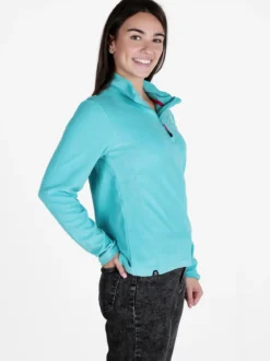 Athl Dpt Felpa donna in micropile mezza zip