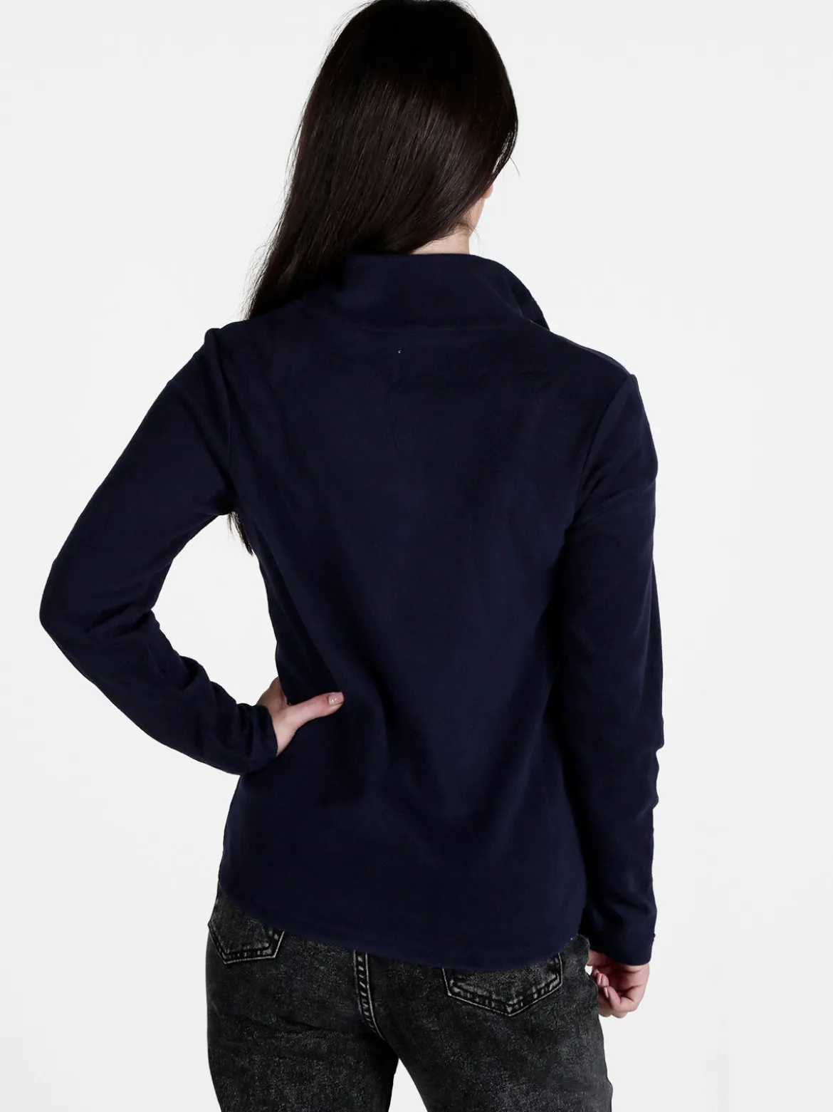 Athl Dpt Felpa donna in micropile mezza zip