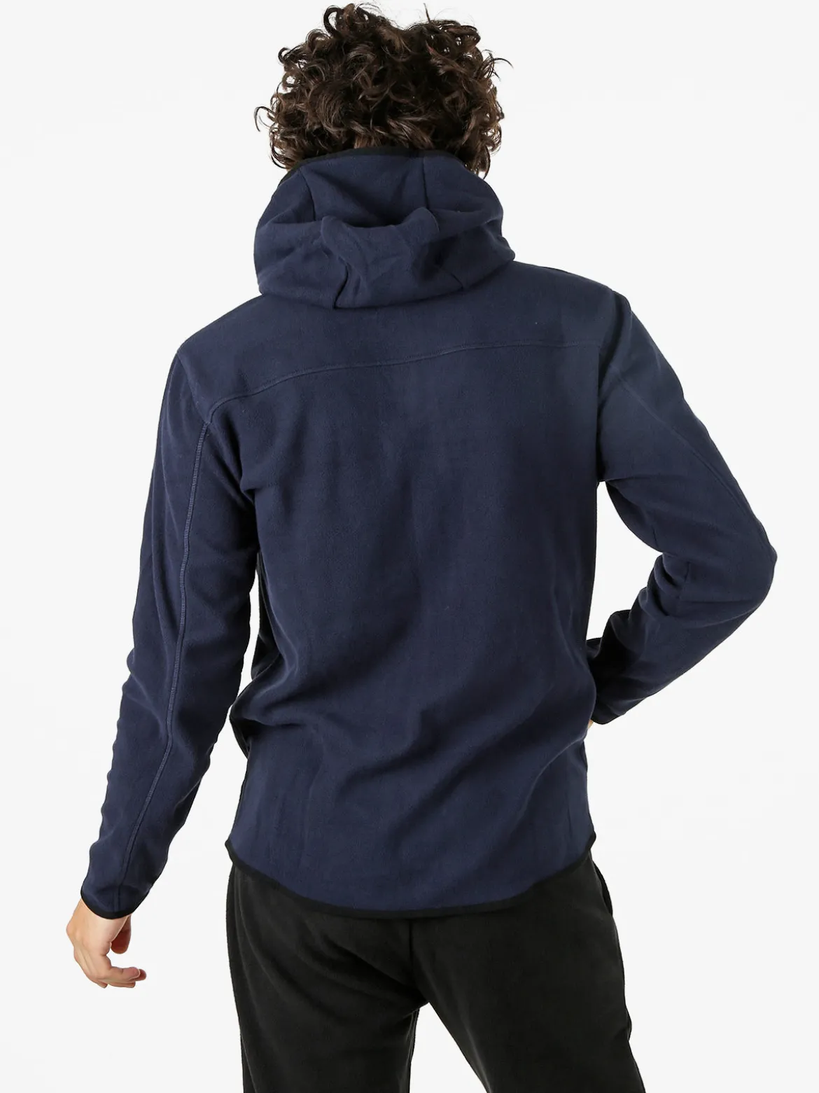 Athl Dpt Felpa uomo con cappuccio e zip in micropile - blu scuro