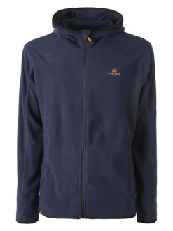 Athl Dpt Felpa uomo con cappuccio e zip in micropile - blu scuro