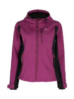 Athl Dpt Giacca da donna impermeabile bicolore con cappuccio e interno in pile