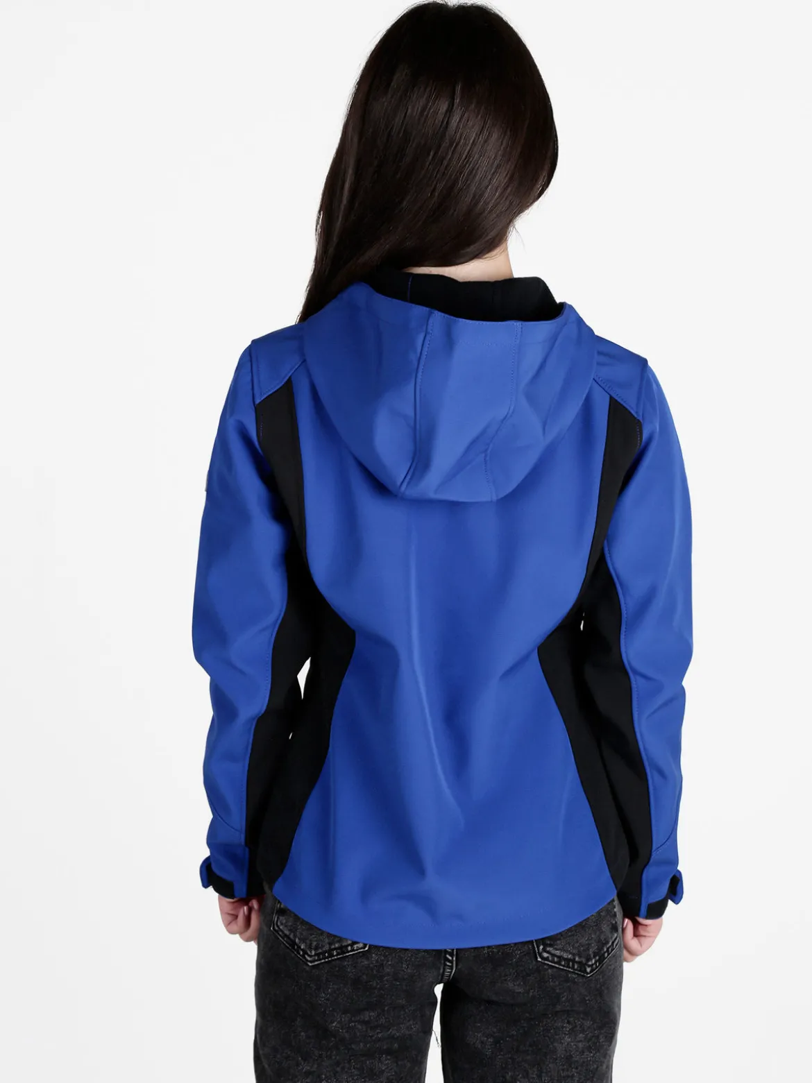 Athl Dpt Giacca da donna impermeabile bicolore con cappuccio e interno in pile