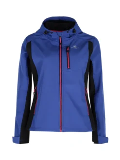 Athl Dpt Giacca da donna impermeabile bicolore con cappuccio e interno in pile