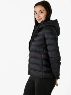 Athl Dpt Giubbino donna 100 grammi con cappuccio e zip - nero