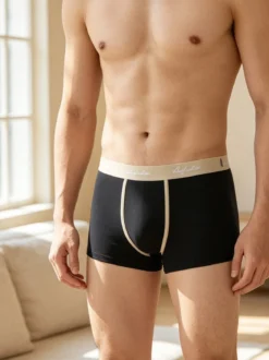 Australian Boxer da uomo in cotone bielastico - nero