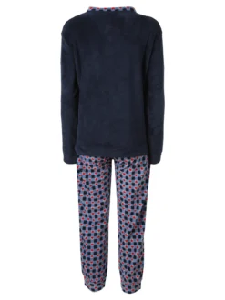 Australian Pigiama donna invernale in pile - blu scuro