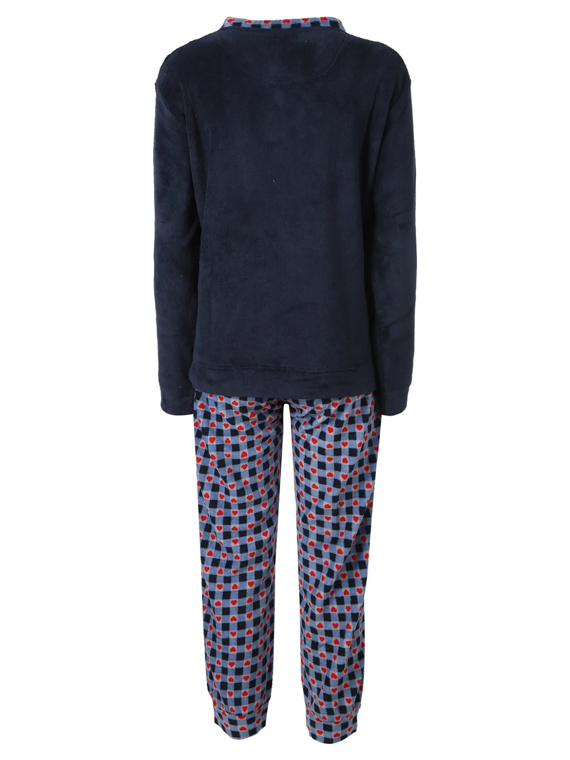Australian Pigiama donna invernale in pile - blu scuro
