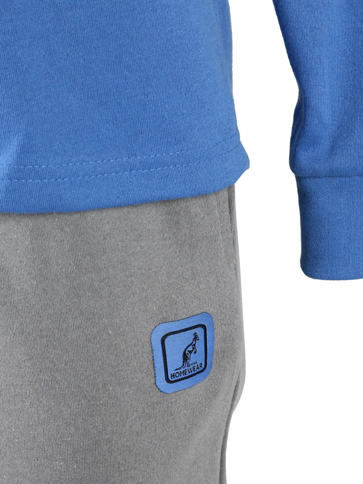 Australian Pigiama lungo da donna in cotone interlock con stampe - blu