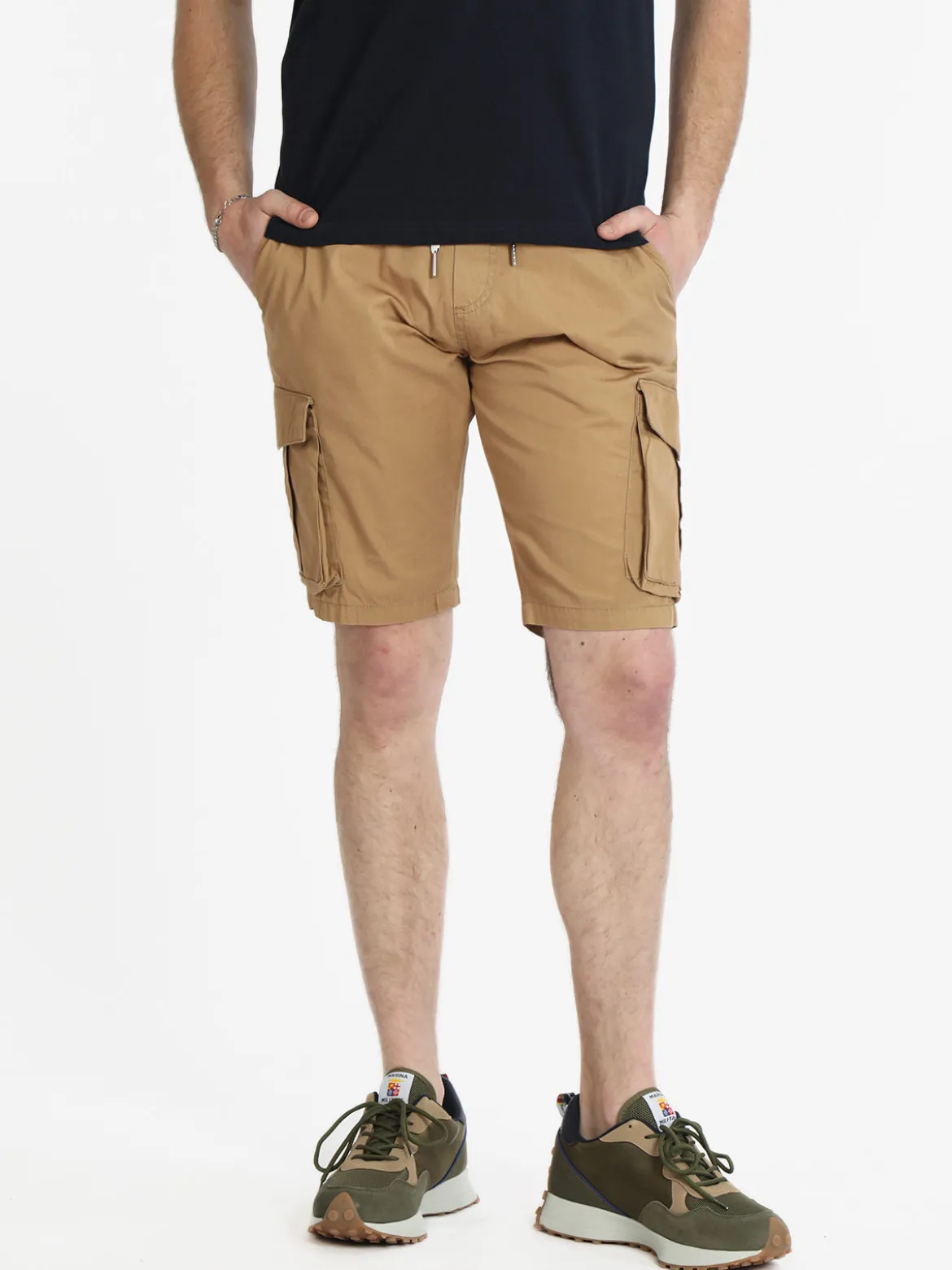 Baci & Abbracci Bermuda cargo da uomo con coulisse