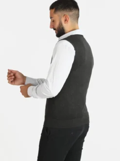 Baci & Abbracci Gilet uomo smanicato in maglia
