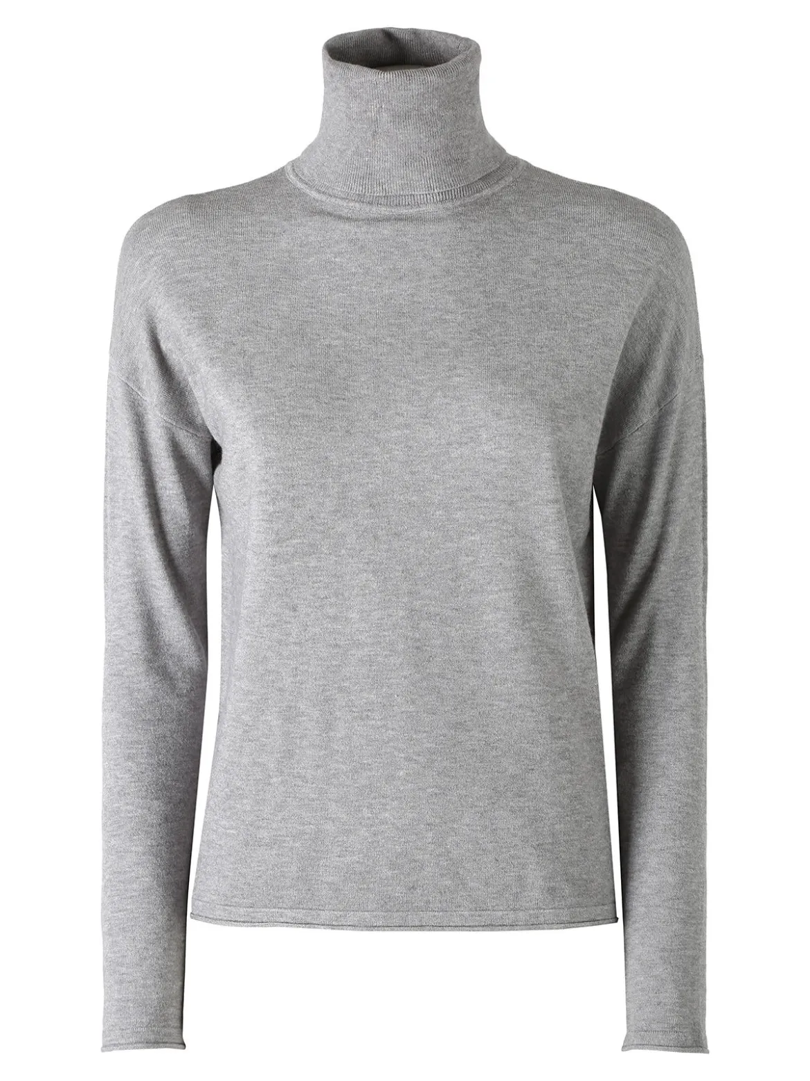 Baci & Abbracci Maglia dolcevita da donna tinta unita - grigio