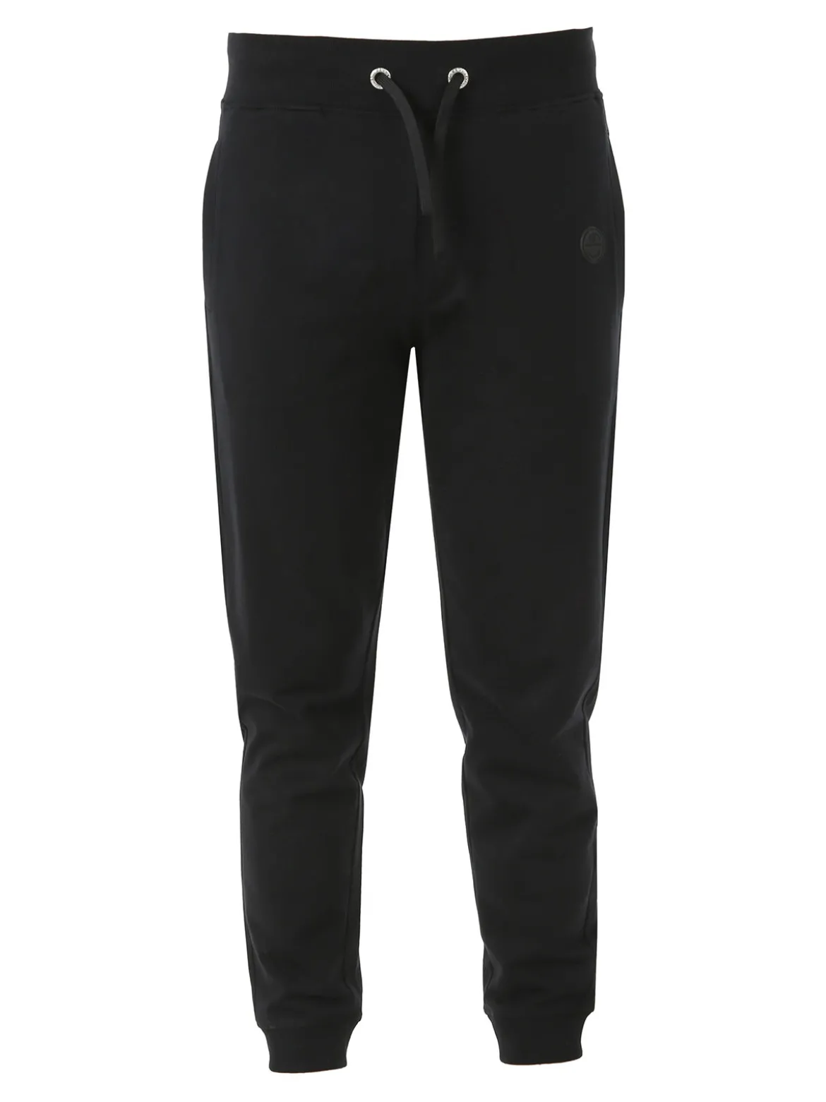 Baci & Abbracci Pantaloni tuta da uomo in cotone con coulisse e polsini - nero