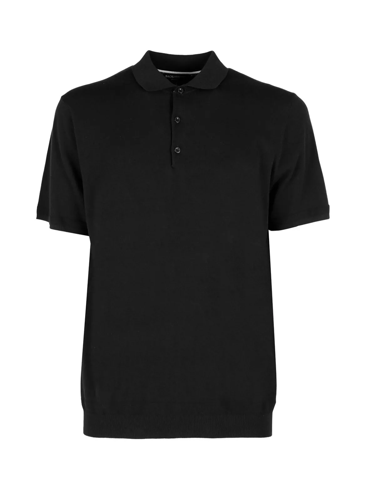 Baci & Abbracci Polo da uomo in maglia extra fine a maniche corte