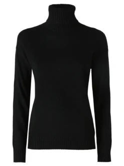 Baci & Abbracci Pullover donna dolcevita in maglia - nero