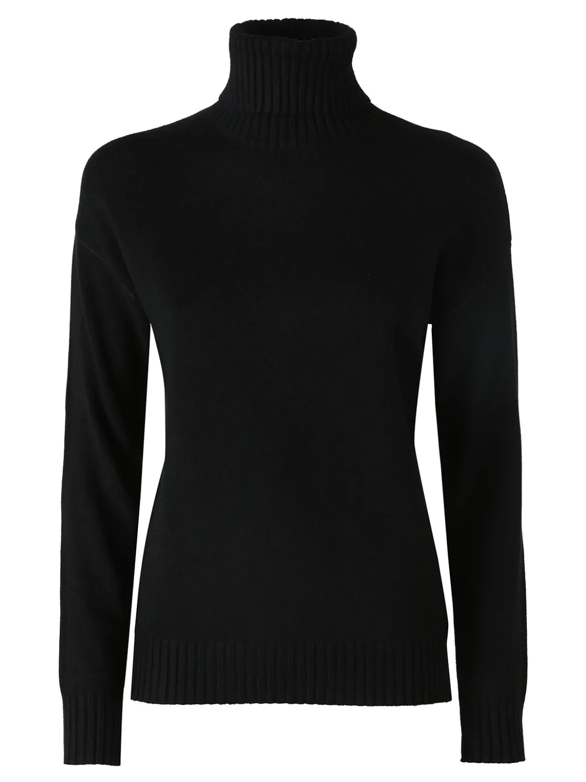 Baci & Abbracci Pullover donna dolcevita in maglia - nero