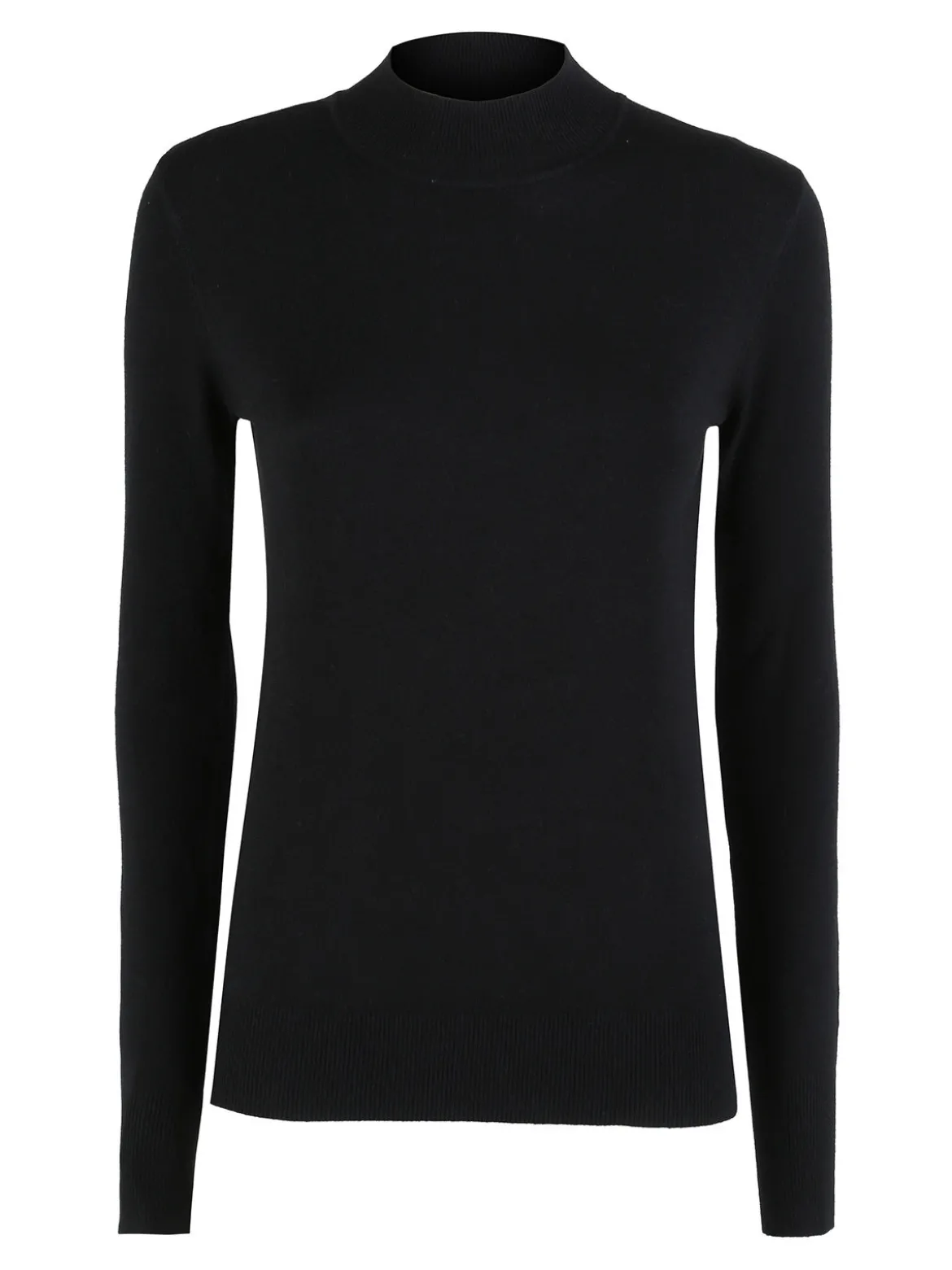 Baci & Abbracci Pullover donna lupetto in maglia - nero