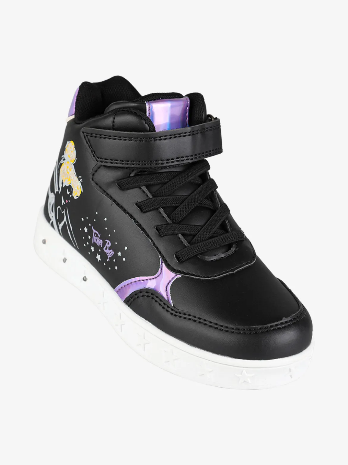 Bacio & Bacio Sneakers alte da bambina con cinturino a strappo e luci