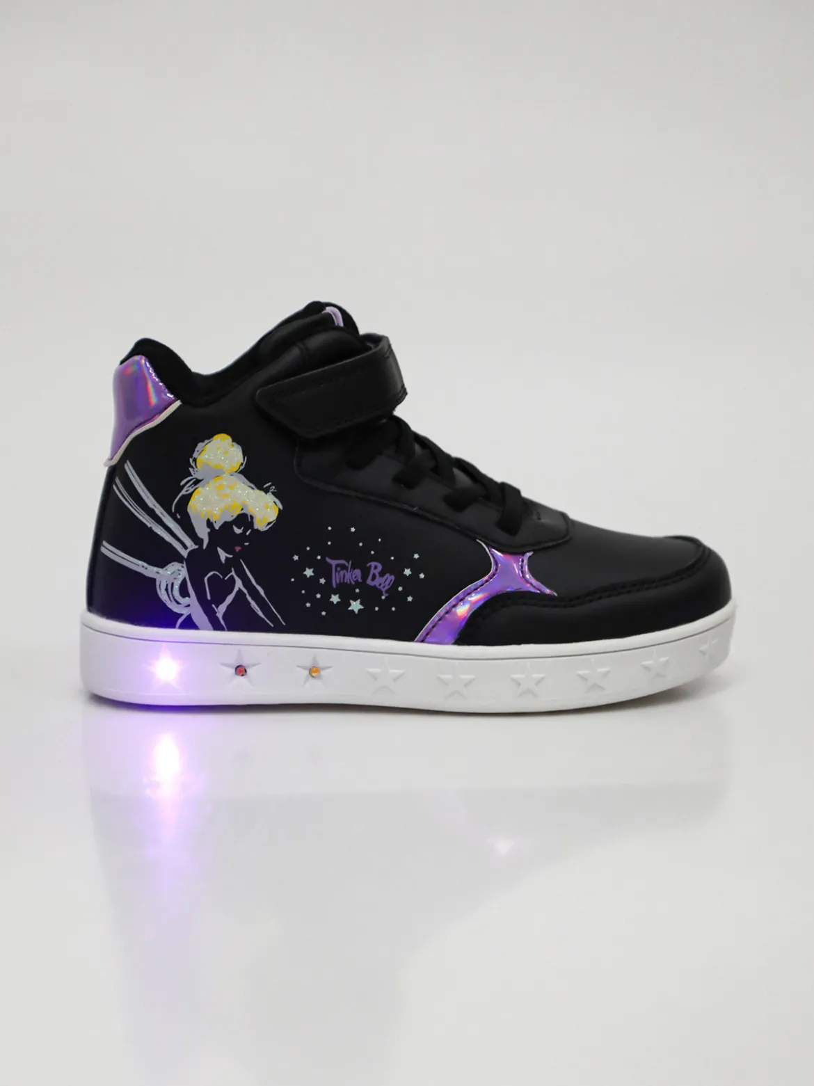 Bacio & Bacio Sneakers alte da bambina con cinturino a strappo e luci