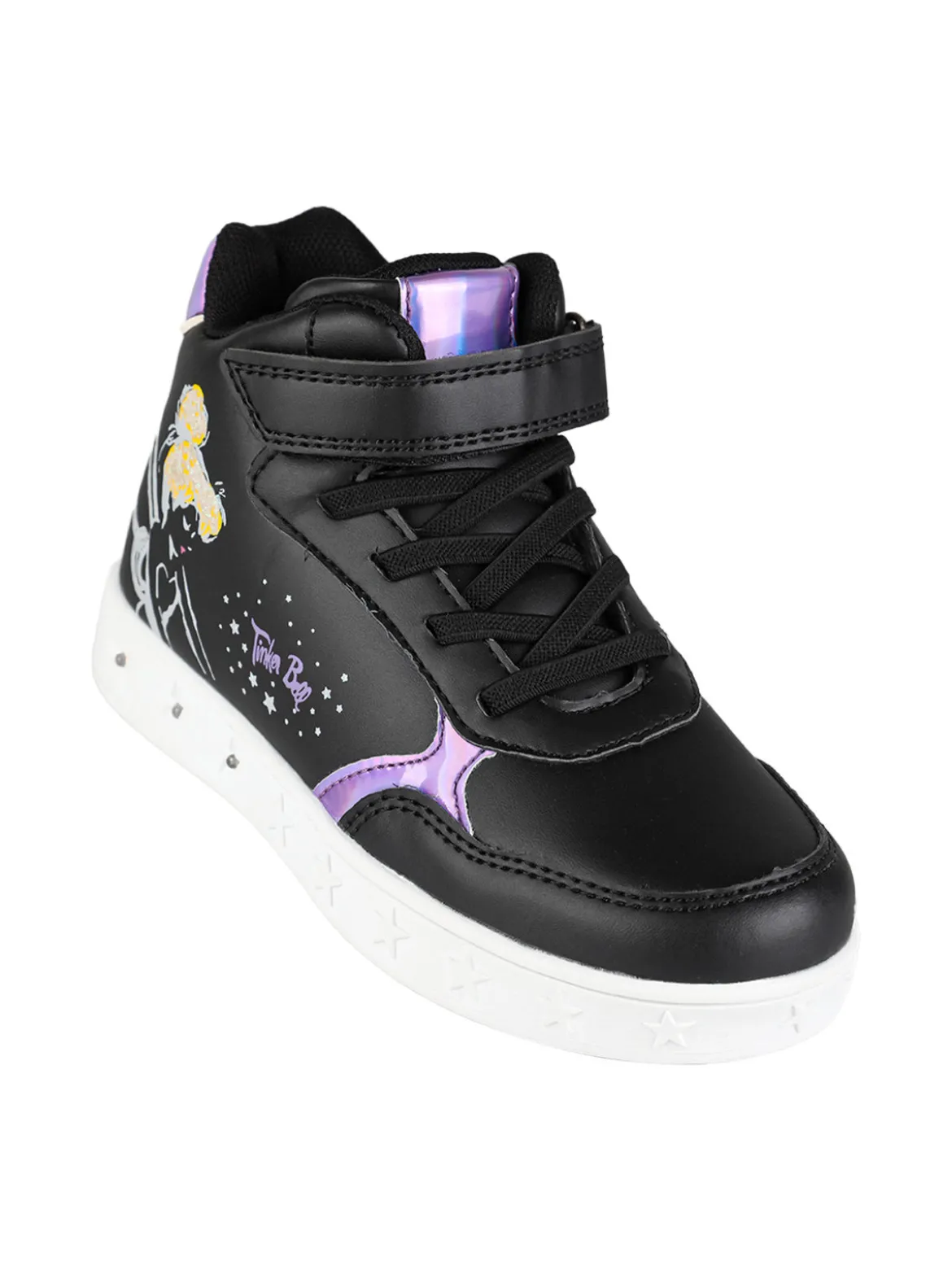 Bacio & Bacio Sneakers alte da bambina con cinturino a strappo e luci