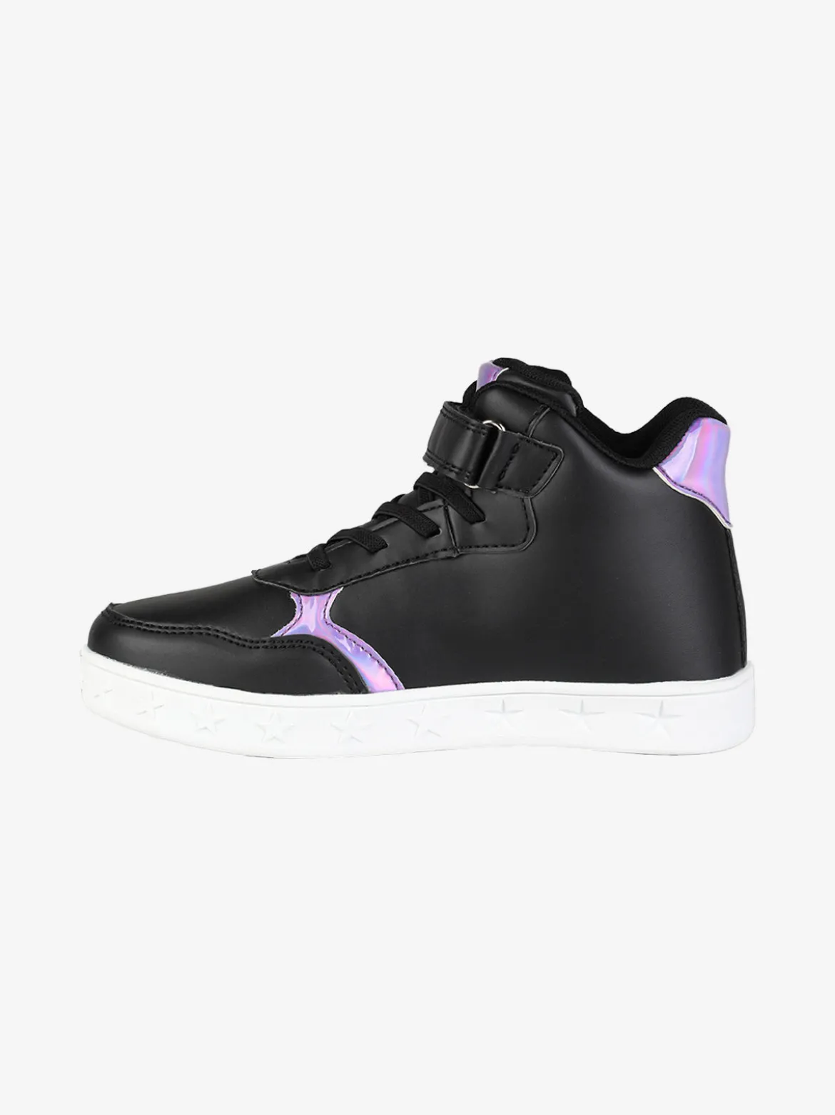 Bacio & Bacio Sneakers alte da ragazza con cinturino a strappo e luci