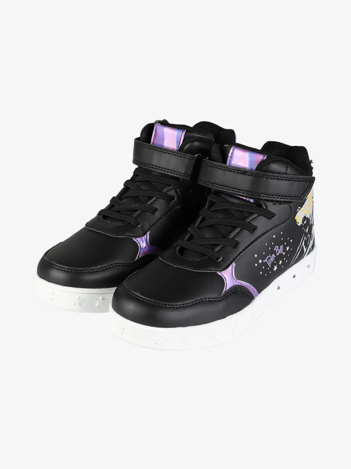 Bacio & Bacio Sneakers alte da ragazza con cinturino a strappo e luci