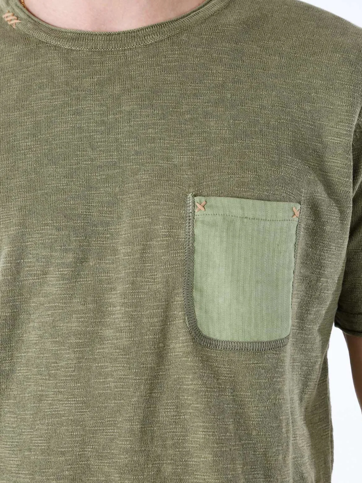 Bad Boys T-shirt da uomo in maglia con taschino - militare