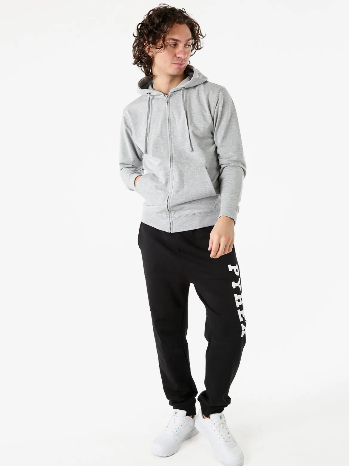 Baker'S Felpa da uomo full zip con cappuccio - grigio
