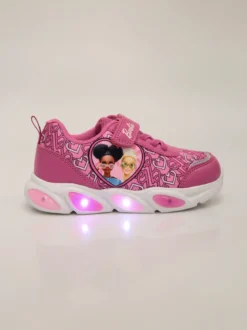 Barbie Sneakers sportive da bambina con strappo e luci - fuxia