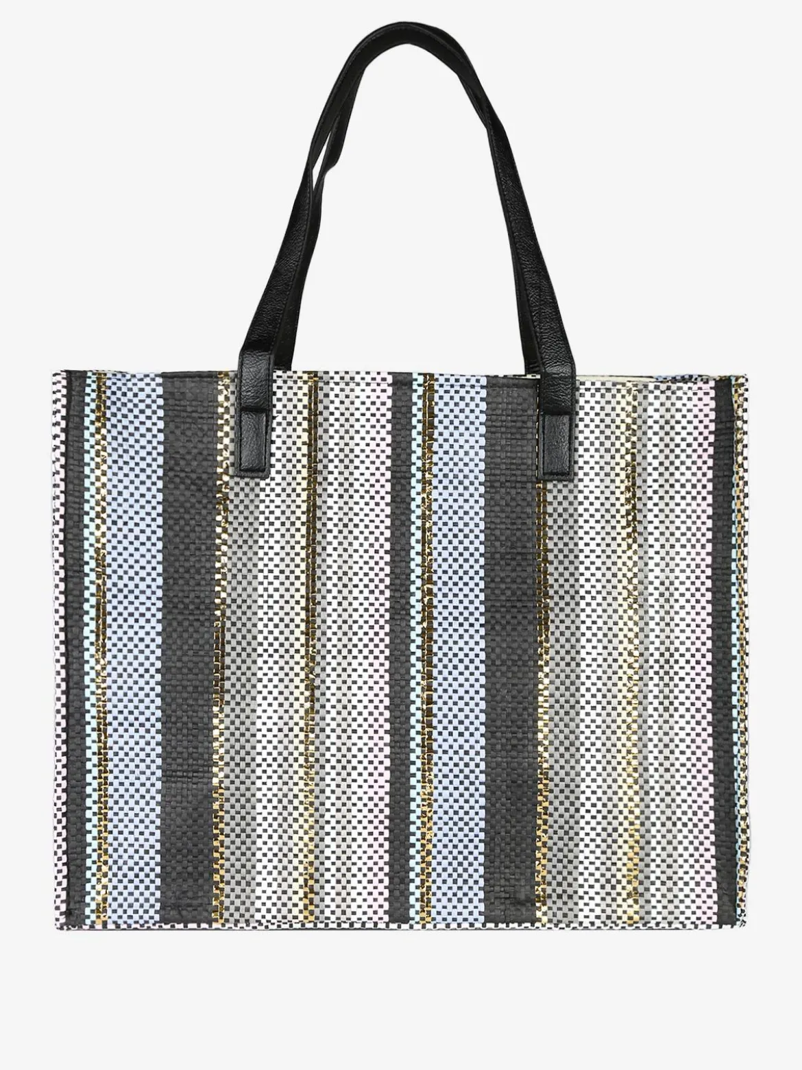 Basile Borsa da mare grande in paglia multicolore