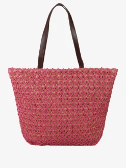 Basile Borsa da mare in paglia con dettagli in lurex