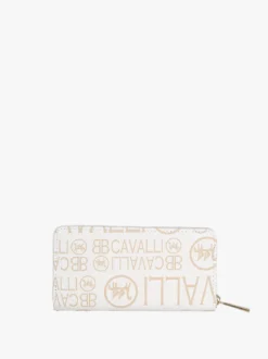 B.Cavalli Portafoglio da donna con stampe - bianco